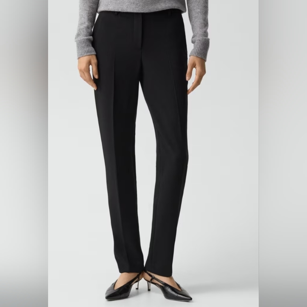 Theory Arlene wool blend suit pants trousers black size 4